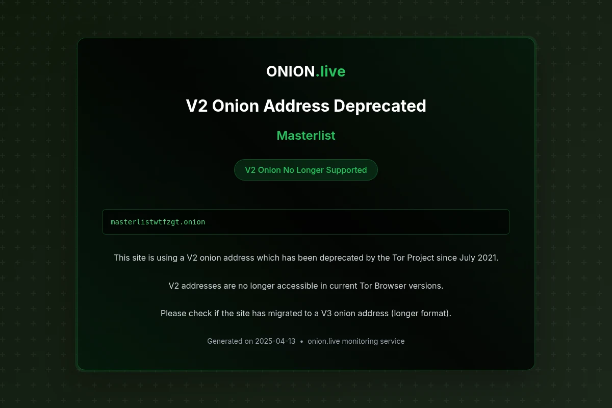 Masterlist screenshot